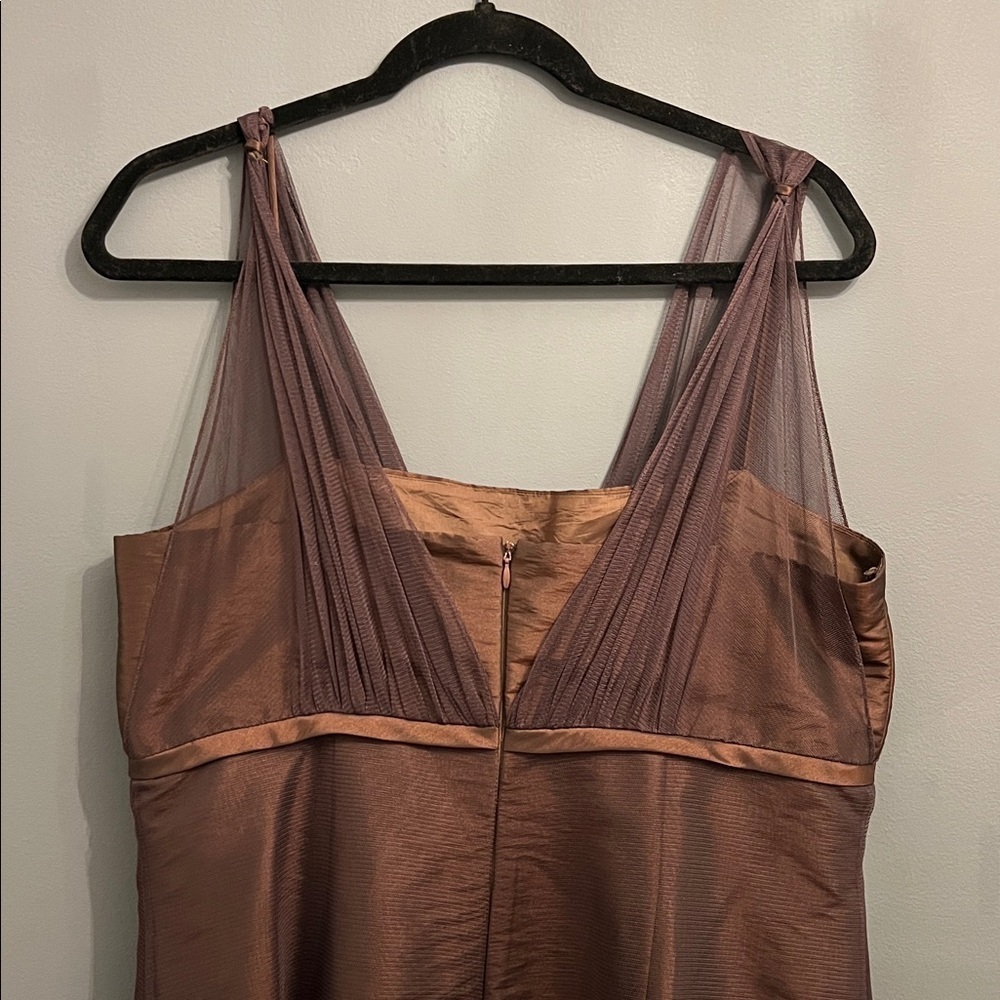 Brown taffeta  Dress - Picture 3 of 4